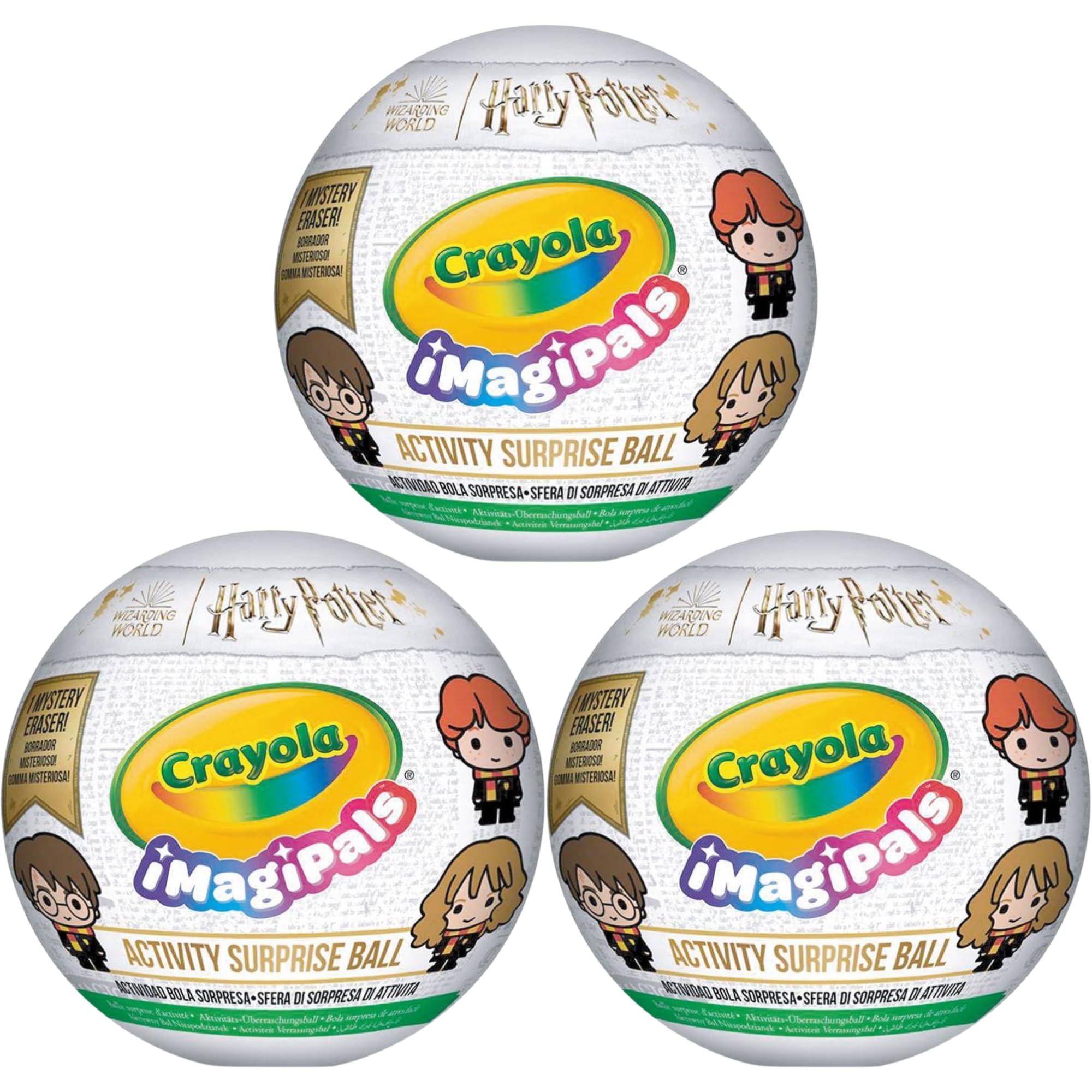 CRAYOLA Imagipals Activity Surprise Ball Capsules with Animal & Characacter Figures (3X Harry Potter Imagipals) — image 1