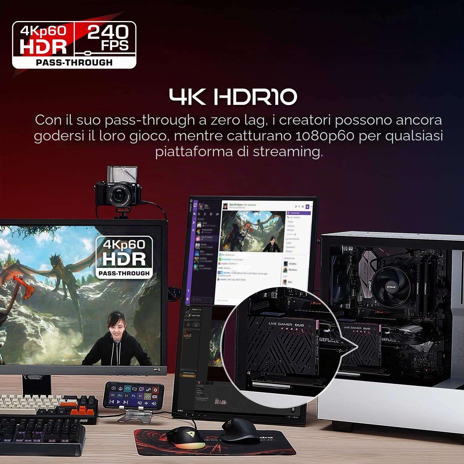 AVERMEDIA LIVE GAMER DUO GC570D CAPTURADORA DE VIDEO 61GC570D00A5