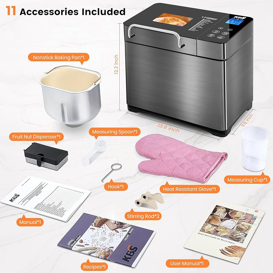 KBS MBF-010 ホームベーカリー ブレッドメーカー メニュー17種