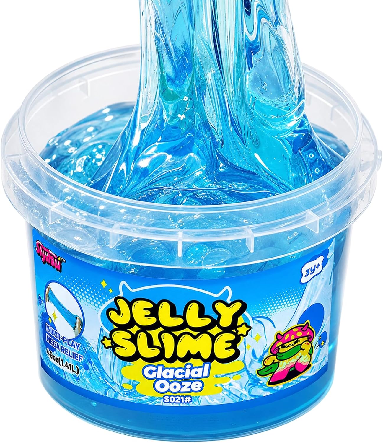 Jelly Slime Transparent - 3.1 lbs | Clear, Scented, Sensory Fidget Toys, Stress Relief, ASMR, Super Stretchy, Party Favors for Kids