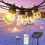 Quntis 53FT Outdoor String Lights, Waterproof Shatterproof Patio Lights String Outdoor with 15+1 Bulbs, Connectable Led Outdoor Lights for Backyard Balcony Gazebo Pergola Bistro Deck Party, Warm White