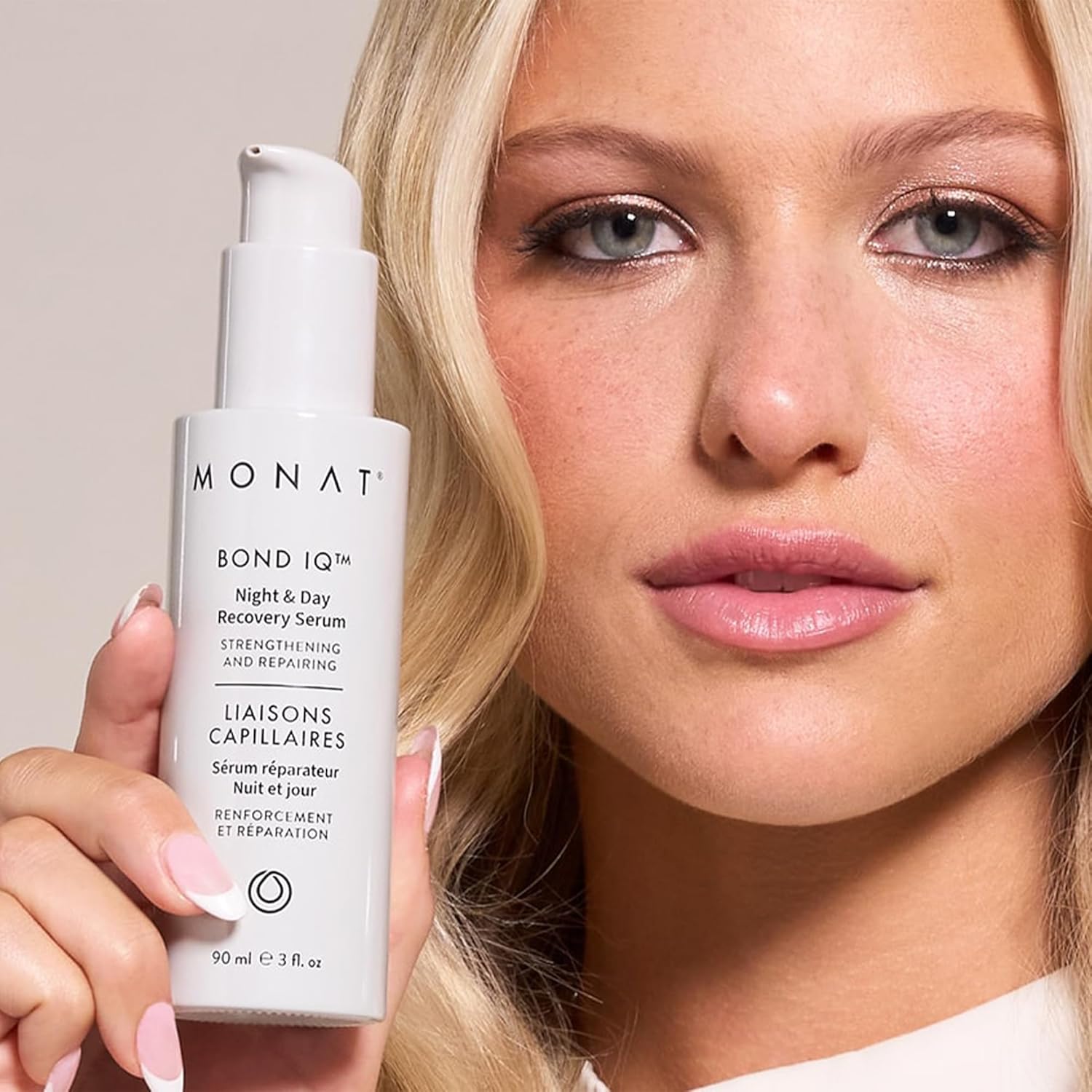 MONAT BOND IQ™ Night & Day Recovery Serum – Clinically Proven Strengthening & Repairing Formula - Bond-Building with Biomimetic Peptides & REJUVENIQE Oil for Softer & Shinier Hair – 90 ml / 3 fl oz