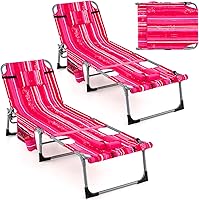 Vista 10 de GYMAX Silla bronceadora, silla de playa de 330 libras con orificio para el brazo facial y correa para el hombro de mano, silla plegable para tomar