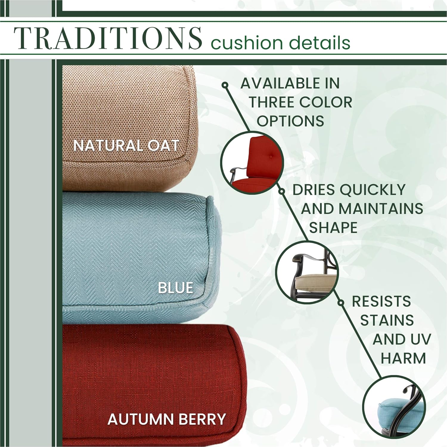 Hanover TRADITIONS7PCSW, 4 Stationary, 2 Swivel Rocker Chairs, and 38"x72" R Traditions 7-Piece Cast Aluminum Outdoor Patio Dining Set, Bronze Frame, Tan : Everything Else