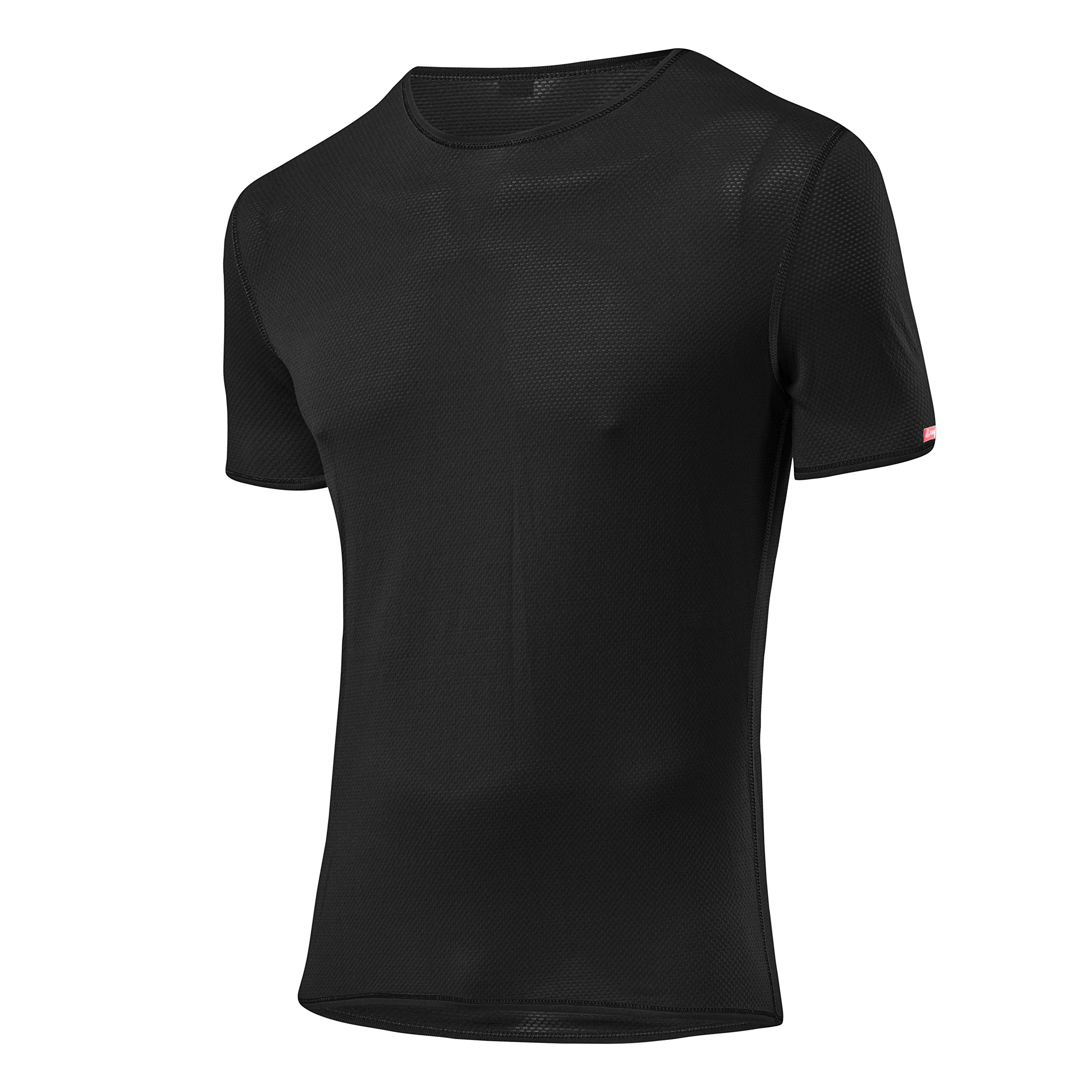 Löffler Men's Hr. Shirt Ka Transtex Light T-Shirt, Mens, T-Shirt, 22603, Black, 54 (EU)