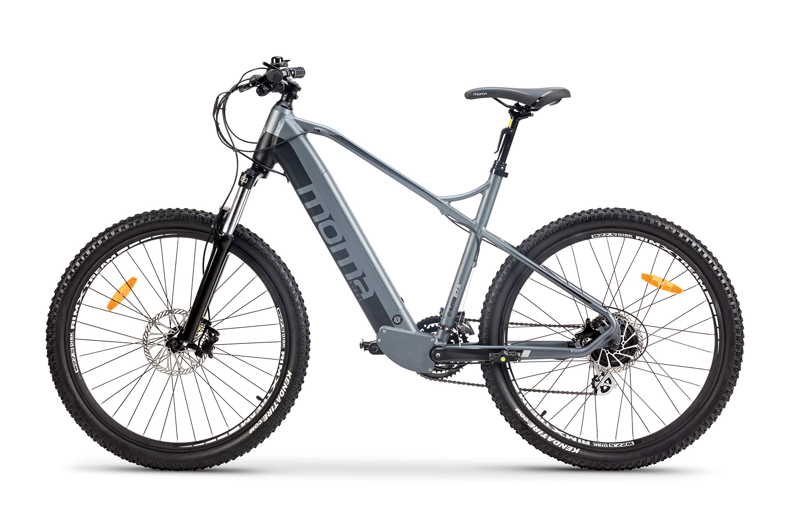 Moma Bikes Bicicleta Electrica, EMTB-27.5", Suspension Delantera, Shimano 24v, Frenos de Disco Hidraulicos, Bateria Integrada y extraíble Litio 48V 13Ah (Varias Tallas)