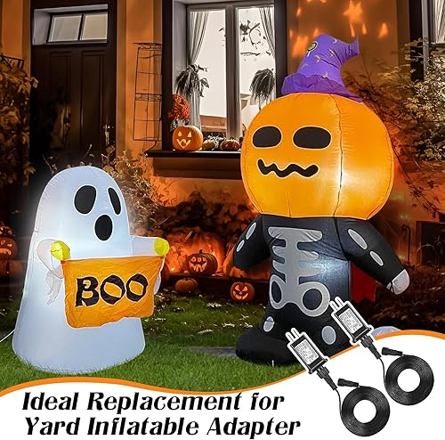 Miniatura 8 de Adaptadores inflables de repuesto de 12 V y 1 A para Pascua, Día de San Patricio, adaptador de fuente de alimentación de clase 2 con cables de