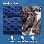 LaSyL Couverture pondérée pour les animaux de compagnie Couverture Thunder pour les chiens Anxiety & Calme & Anti-anxiété , utilisé dans la voiture, lit, Couch , bleu gris étoile , lavable petit (61cm x 81cm)