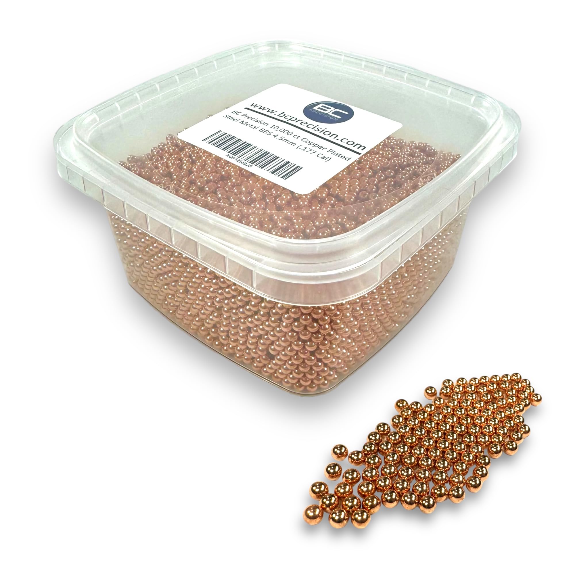 BC Precision 10,000 Bulk Copper Plated Metal BBS 4.5mm (.177 Cal), Premium Match Grade, Ideal for Precision Shooting and Target Practice