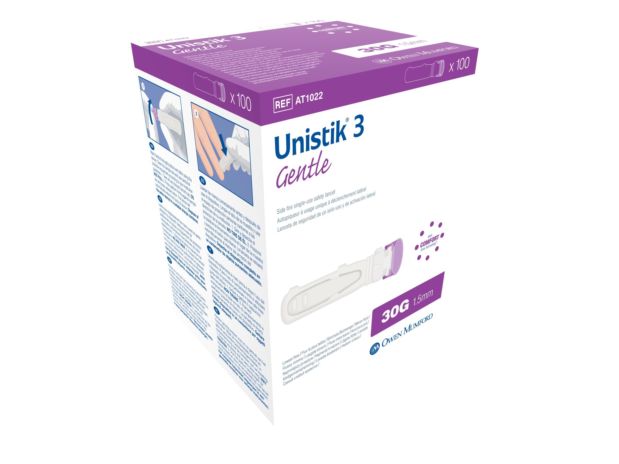 Amazon.com: Owen Mumford Unistik 3 Safety Lancets (30G), 100 Count