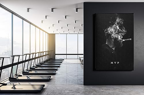 Miniatura 4 de LeBron James Smoking a cigarro Poster Los Angeles Lakers Baloncesto pintura hecha a mano carteles lienzo impresión niños pared arte hogar hombre