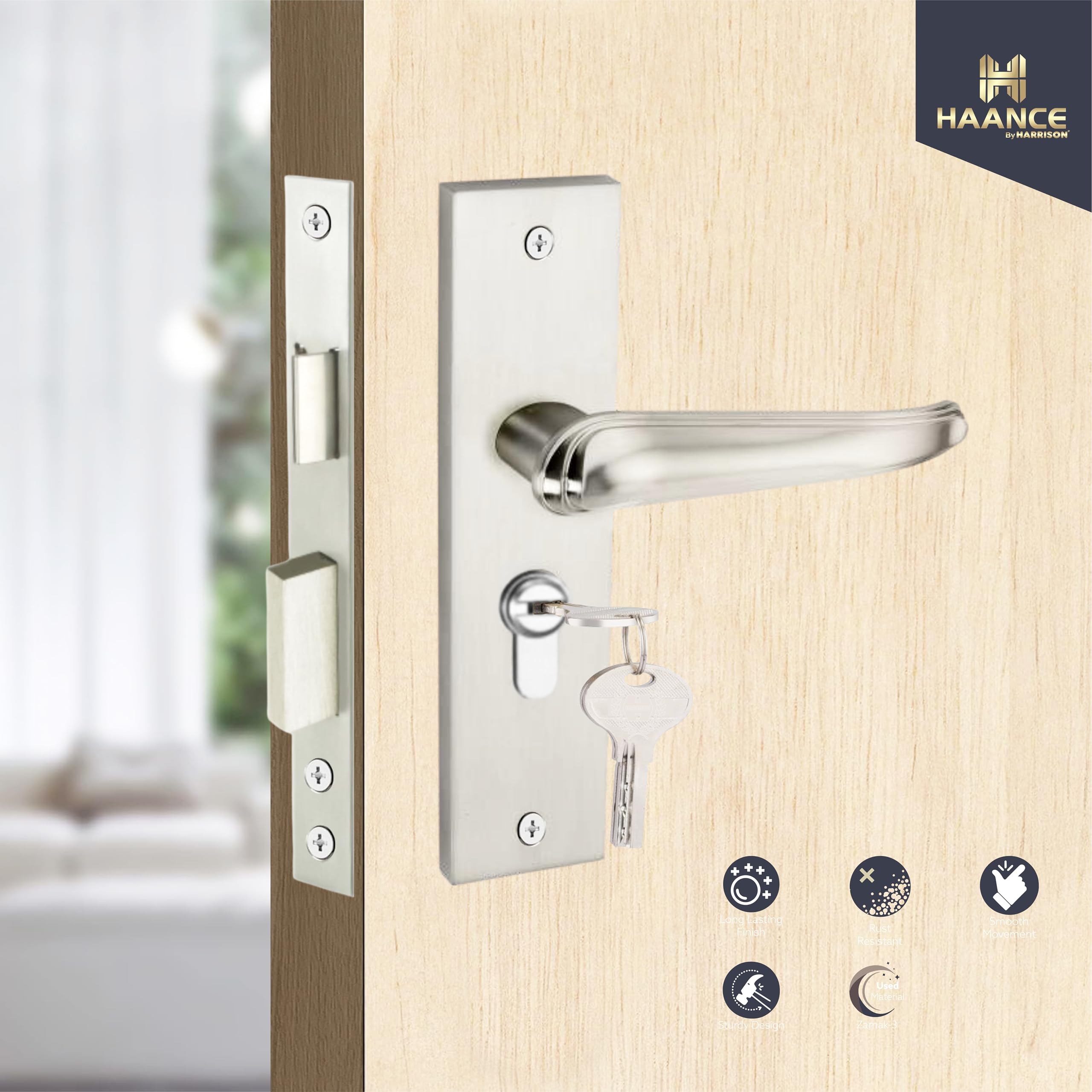HAANCE by HARRISON 56542 Coco CY Zinc 10 inch Mortise Door Lock
