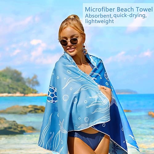 Miniatura 4 de Toalla de playa de microfibra de gran tamaño, secado rápido, sin arena, toallas de viaje de doble cara, manta de mandala grande para adultos,