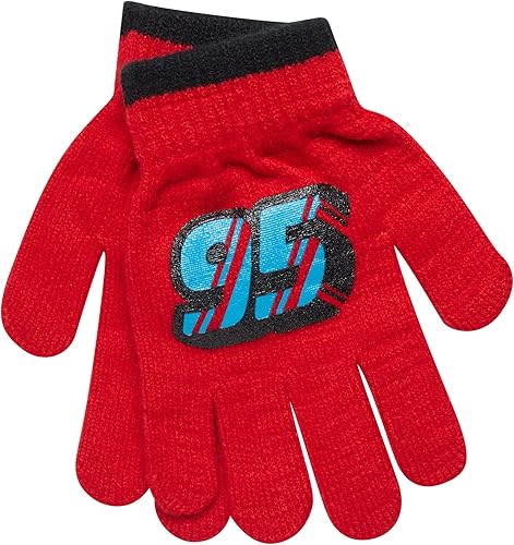 Miniatura 5 de Disney Cars Lightning McQueen - Gorro de invierno, 2 pares de mitones o guantes (niños pequeños)