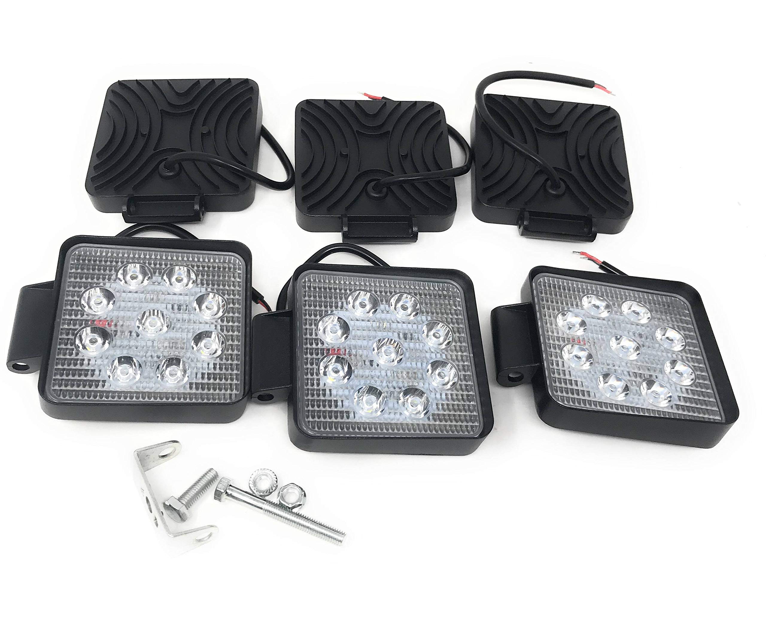 TEMPO DI SALDI 6 X Faro 27W Quadrato Faretto Led Da Lavoro 9 Led Da 3W Di Profondità Auto Barca