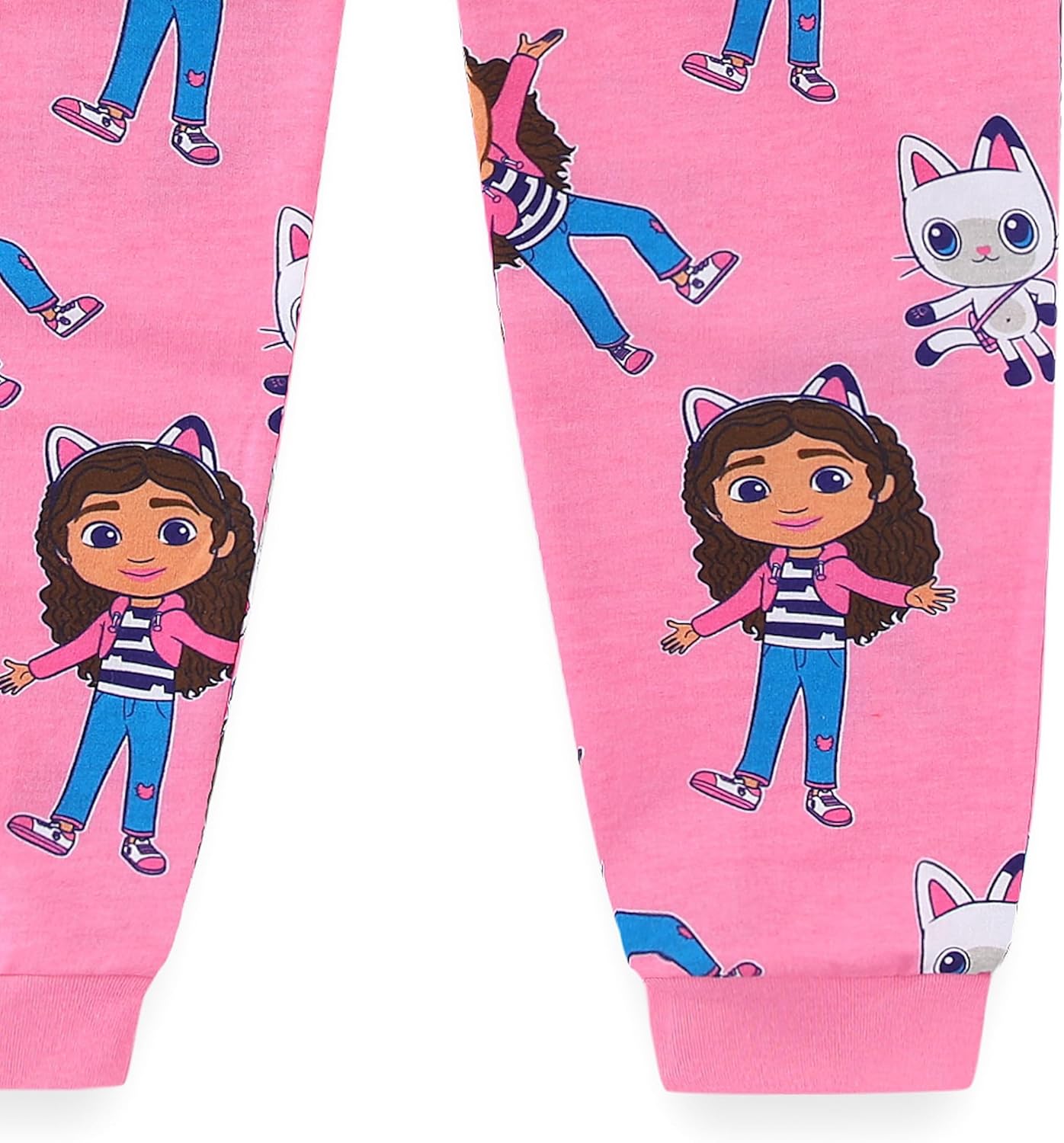 DREAMWORKS GABBY'S DOLLHOUSE Girls 2 Piece Long Sleeve Shirt and French Terry Pants Set for Toddler and Big Kids - Image 7