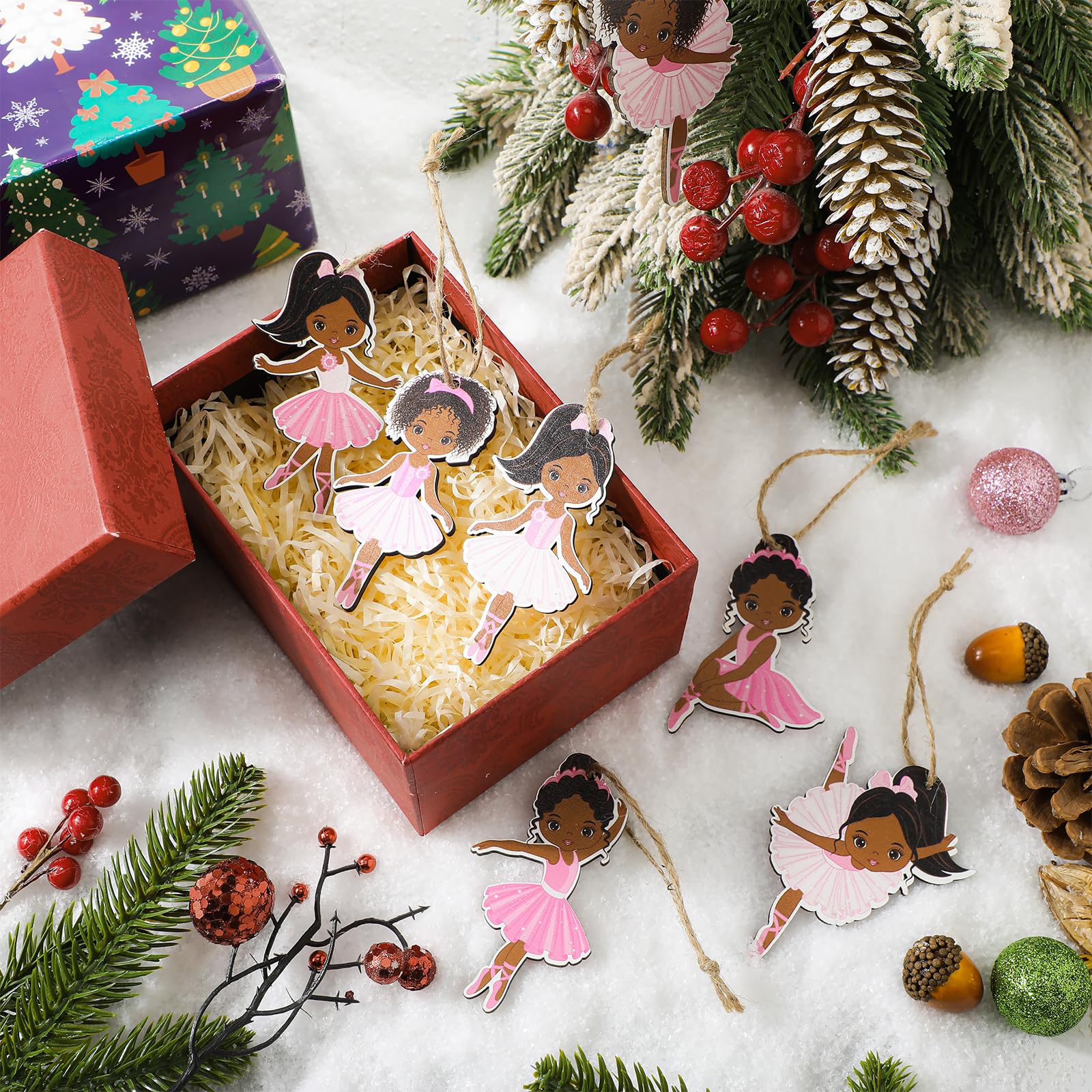 Amazon.co.jp: Barydat 30ピース バレリーナ クリスマスツリー