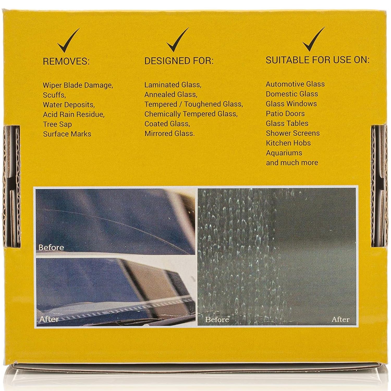 Glass Polish - Kit di lucidatura del Parabrezza - Riparazione del Vetro dell'auto Fai da Te da 75mm - Rimuovi i Danni dalla Spazzola del tergicristallo e ripristina la chiarezza e la lucentezza.