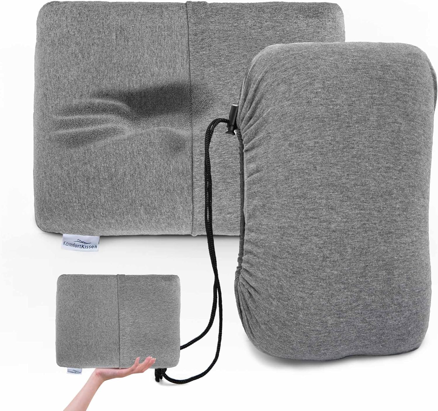 MKS. Ergonomic Camping Cushion with Memory Foam, 30 x 40 cm, Memory Foam Cushion for Travelling