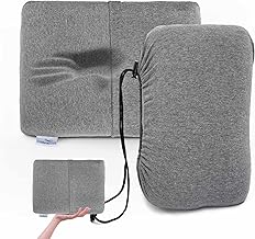 Ergonomic camping pillow with memory foam, 30 x 40 cm, memory foam cushion for on the go