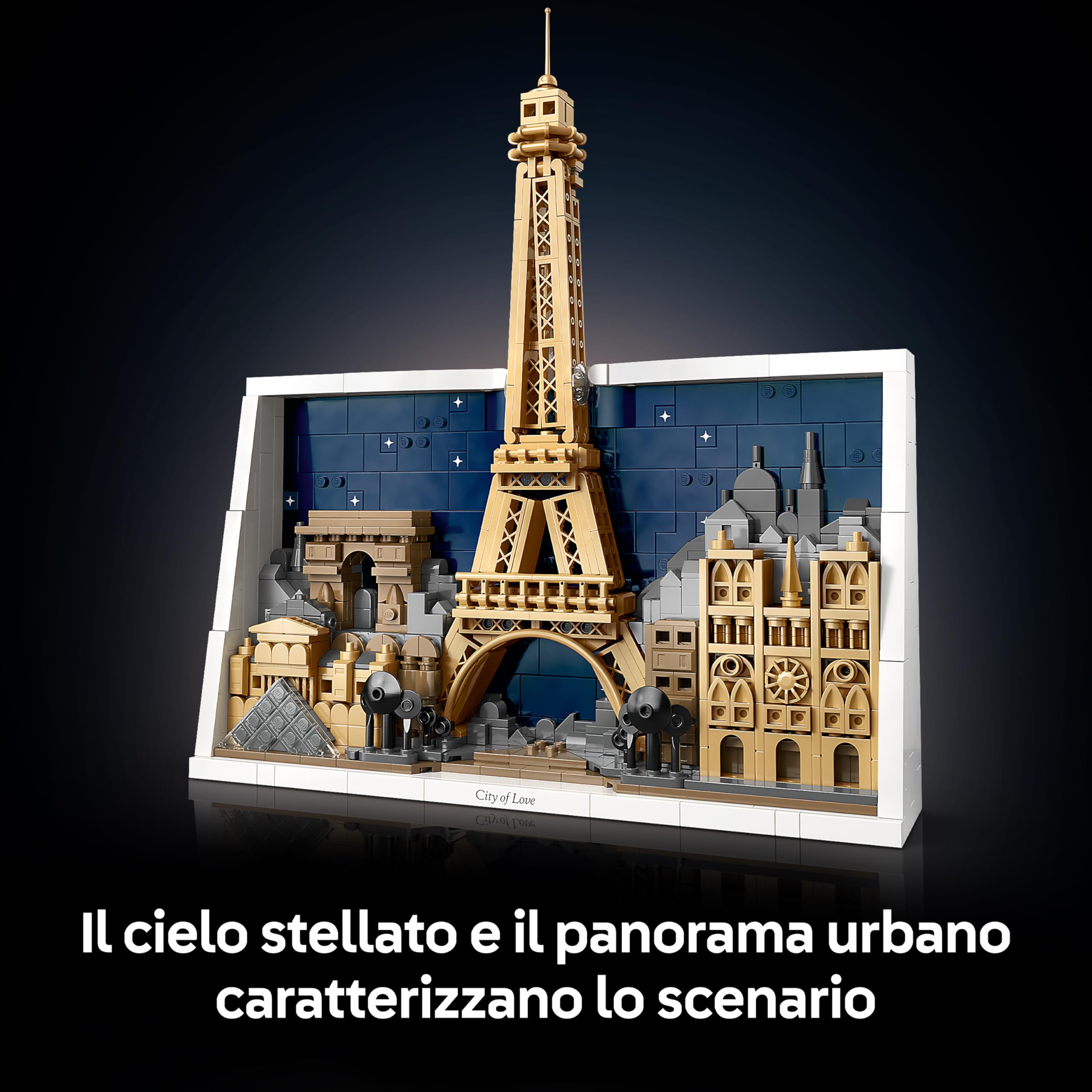 LEGO Architecture Parigi – La Città dell’Amore - Modellino da Costruire per Adulti Fai da Te - Decorazione per Casa o da Parete 3D con Paesaggio Parigino tra cui la Torre Eiffel - Idea Regalo - 21064