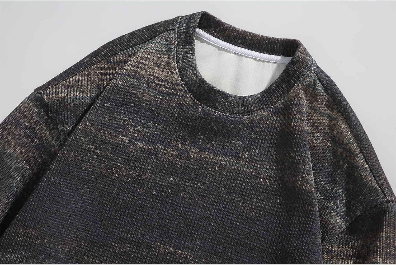 GURUNVANI Men's Gradient Tie Dye Sweatshirt Vintage Loose Fit Crewneck Casual Pullover - Image 6