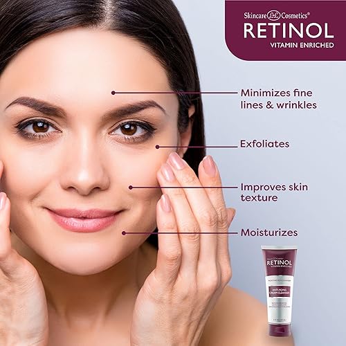 Miniatura 4 de Retinol LIVAURA - Limpiador en crema antienvejecimiento – Lavado facial diario de limpieza profunda exfolia para mejorar la textura de la piel e