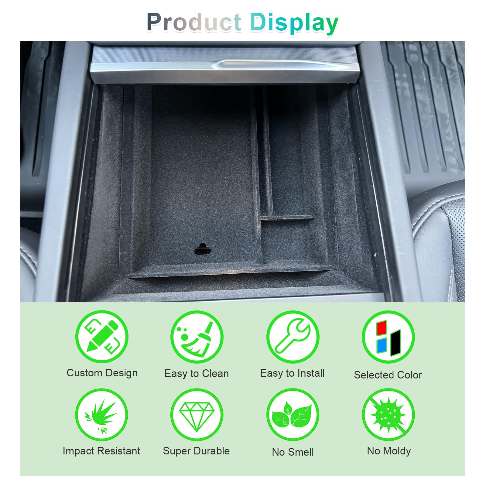 Organizer Console Centrale Per Tesla Model 3 2024-2025 - In Flocchetto, Accessorio Interno - Foto 3