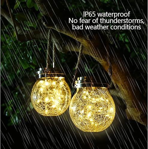 Miniatura 5 de JIXAW Farol solar, faroles solares de Navidad para exteriores con 30 LED impermeables, decoración de jardín, luces solares decorativas para