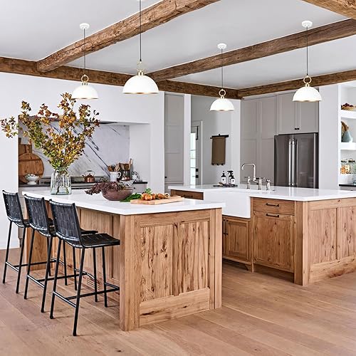 Miniatura 2 de ALICE HOUSE AL577912-P2 - Paquete de 2 lámparas colgantes de 12 pulgadas de oro blanco de mediados de siglo, lámpara colgante moderna para comedor,