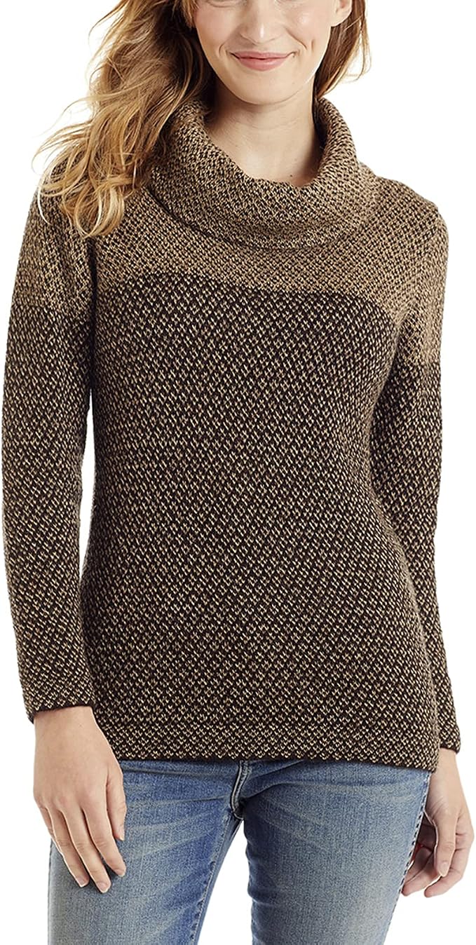 Invisible World Maglioncino Donna Lana di Alpaca Dolcevita Pullover Maniche  Lunghe Elegante Collo ad Anello L : Amazon.it: Abbigliamento