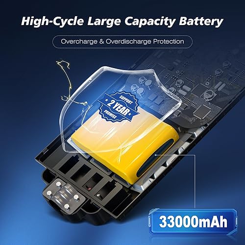 Miniatura 5 de Luces solares de calle de 10000 W para exteriores, luces solares de gran angular, sensor de movimiento para exteriores, luz de estacionamiento