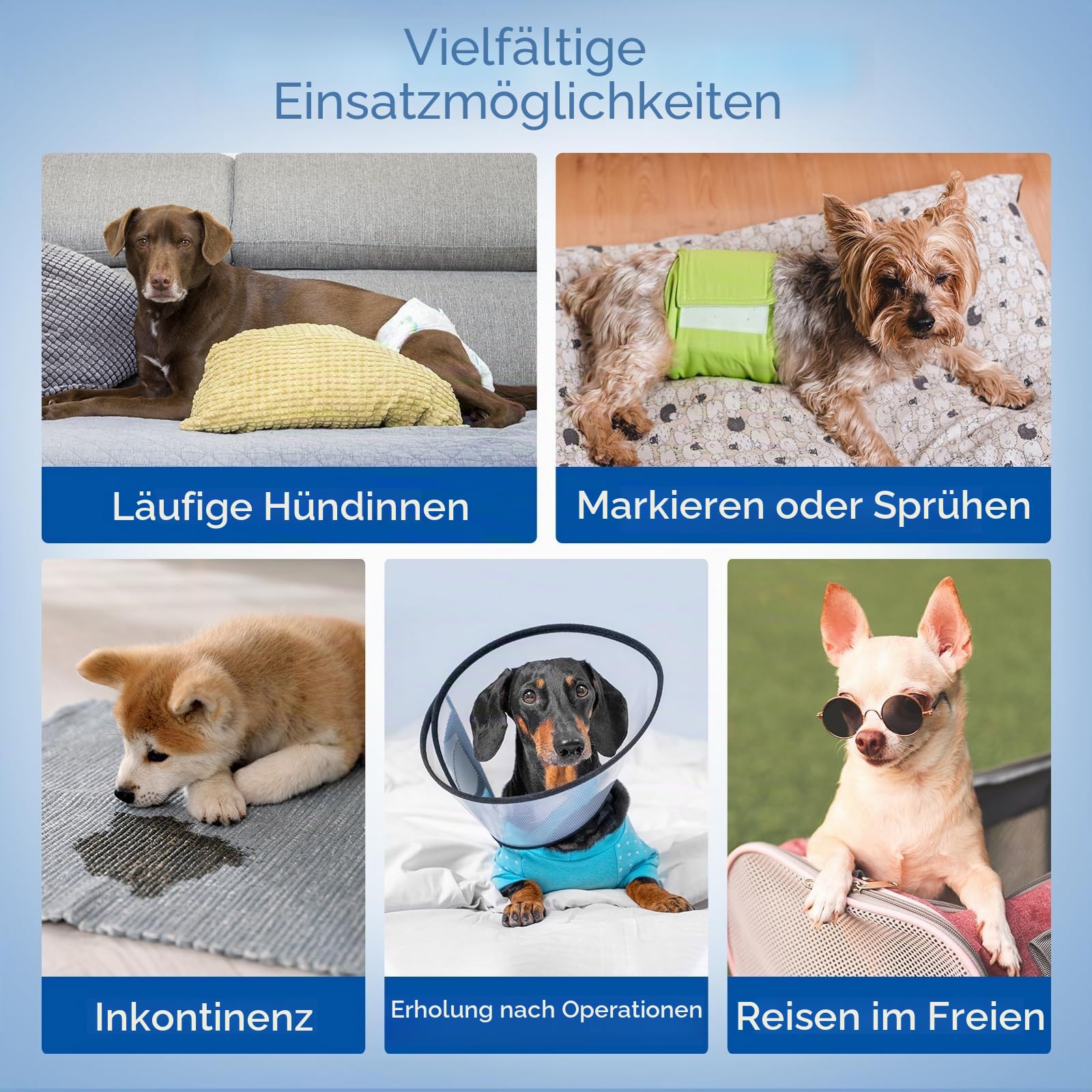 MICOOYO Einweg-Hundewindeleinlagen, Booster-Pads für männliche und weibliche Hunde, super saugfähig, für die meisten Hundewindeln (ohne auslaufsicheren Schutz) (M-100)