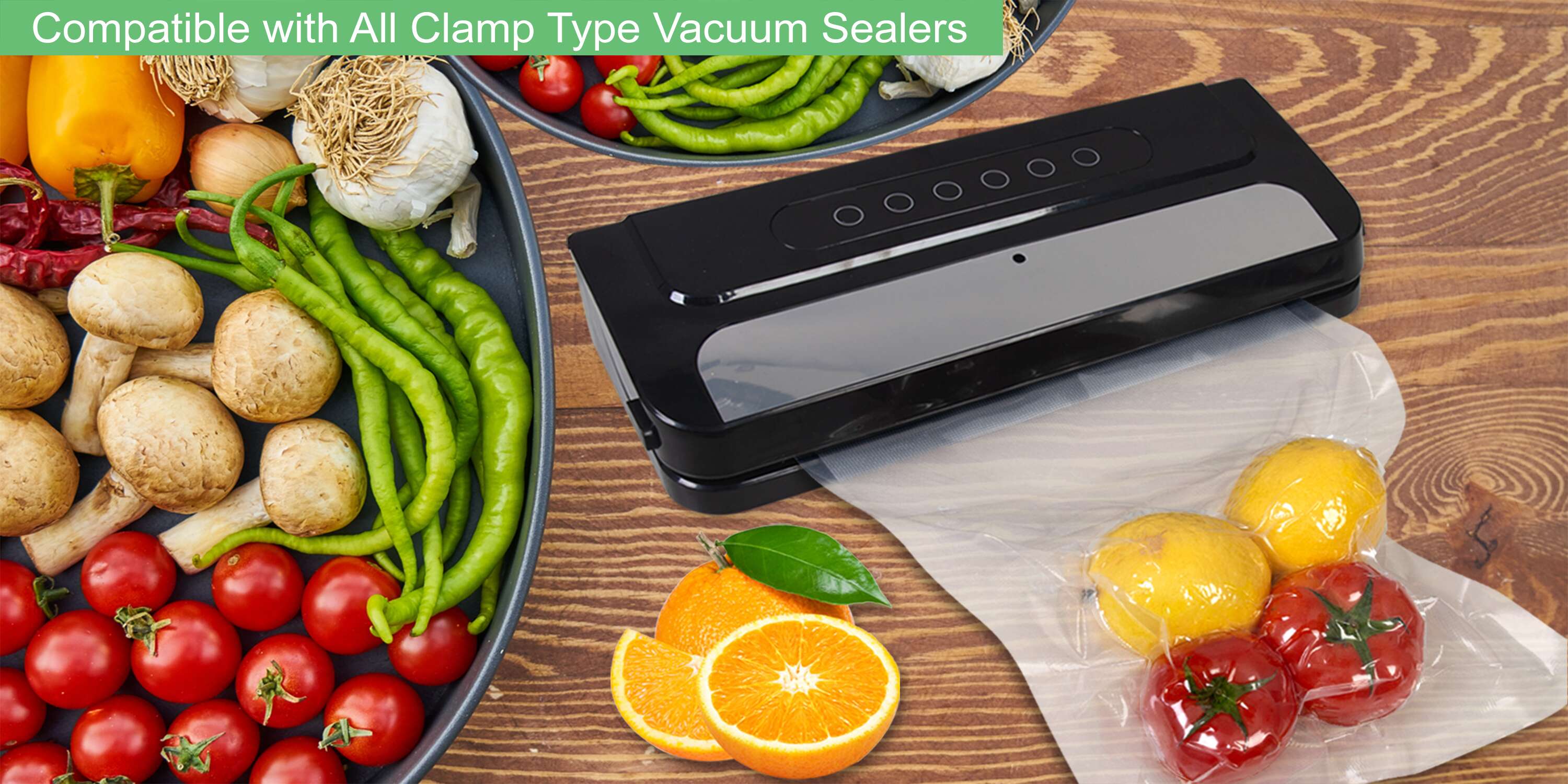 100 Quart Size Vacuum Sealer Bags 8x12 Inch - 4mil Heavy Duty BPA Free Food Storage