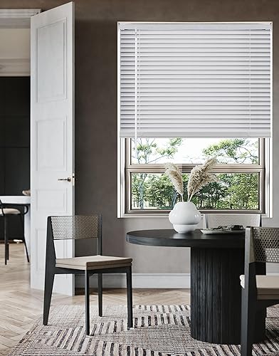 Mini persianas inalámbricas de filtrado de luz para ventanas, persianas horizontales de vinilo, persianas de 1 pulgada, fácil de instalar (blanco, disponible en Yaxa El Salvador