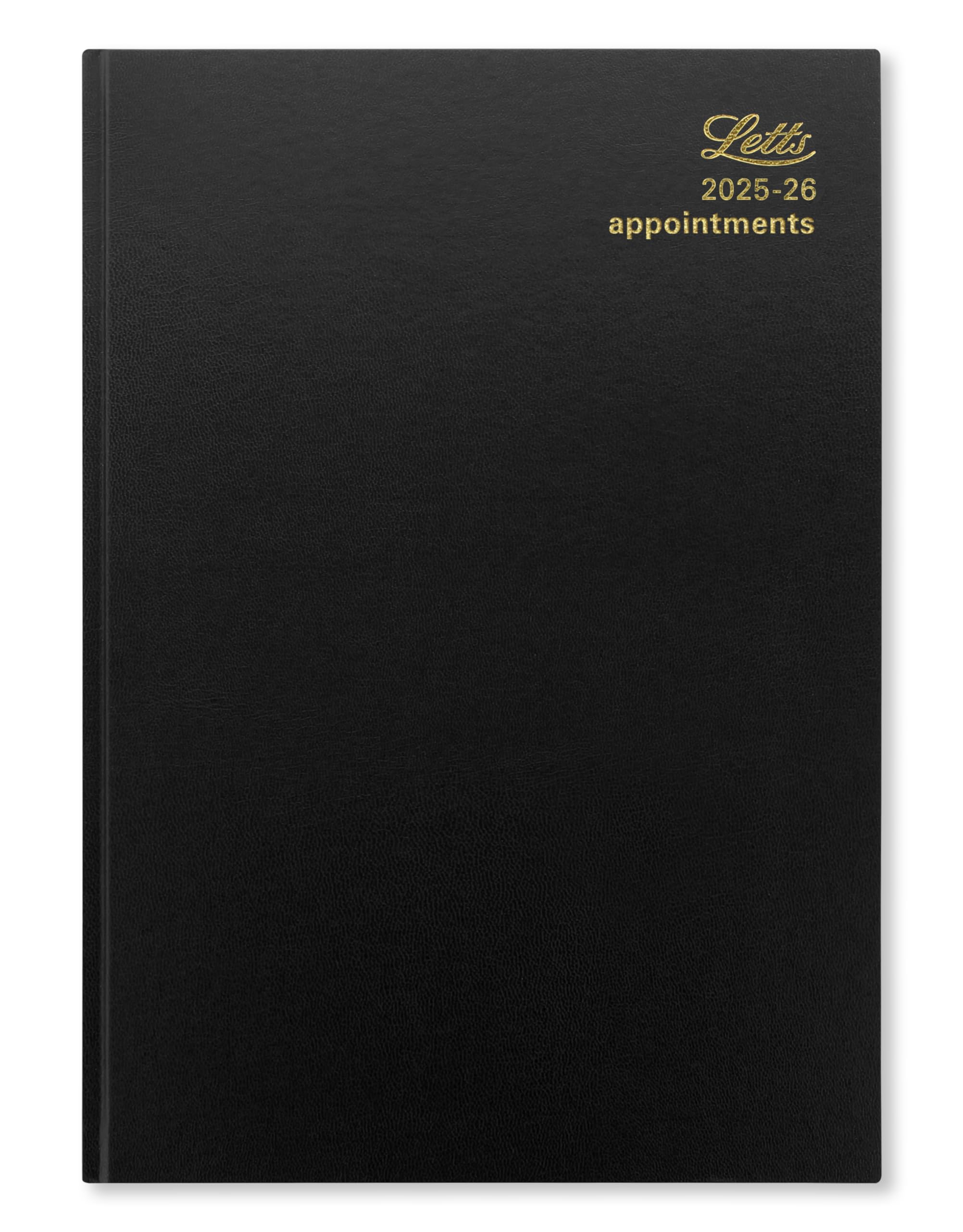 Letts of London Standard A4 academic 2025/2026 day to a page with appointments diary - Black 26-TA1ZBK