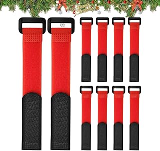 クリスマスリース用結束バンド １０個入り ナイロン製 再利用可能 柔軟 クリスマス用 | ガーランド タイ リースホルダー 階段・庭・枝・グリーン・屋外・玄関・出入口・マントルピース