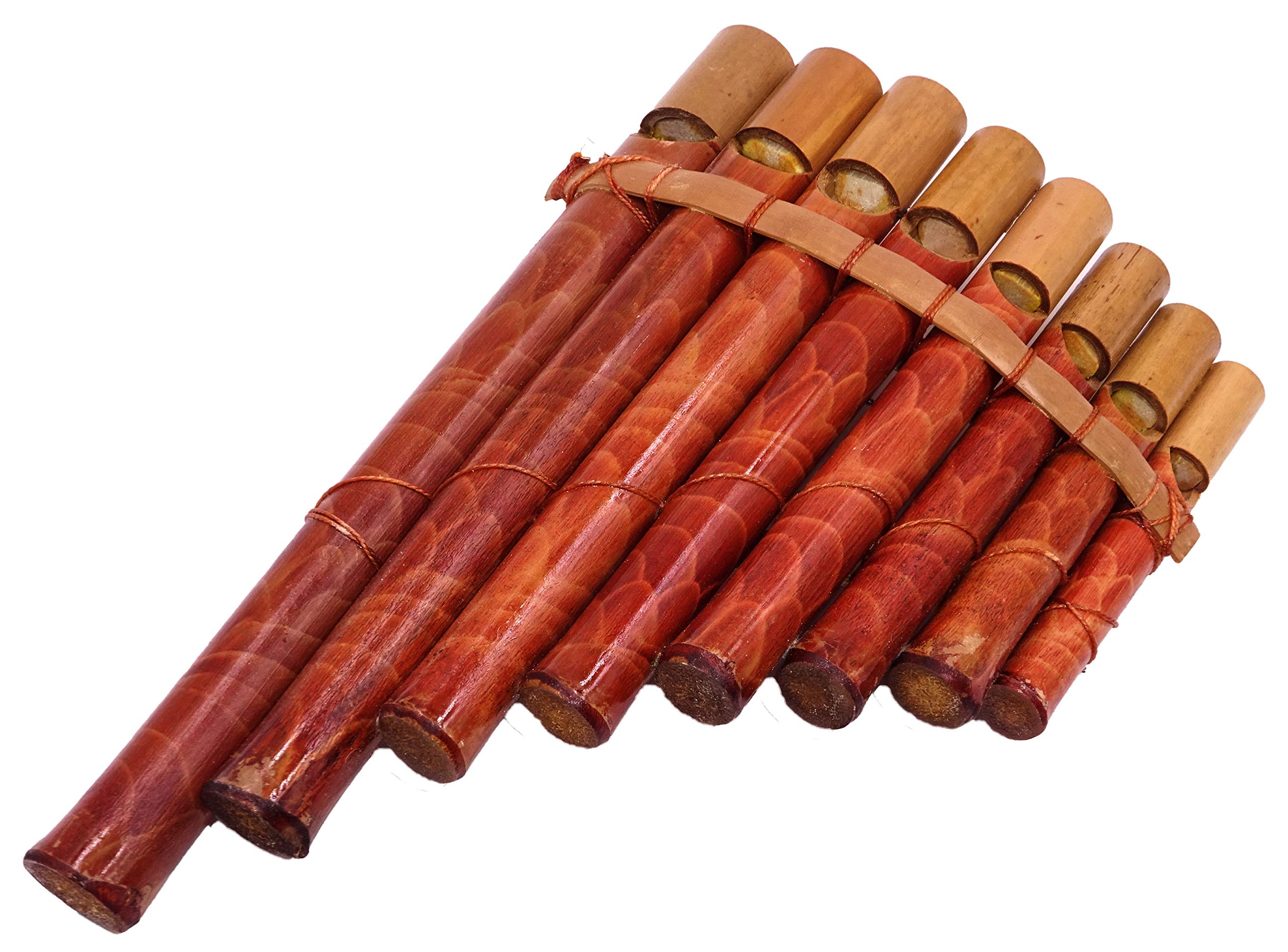 Flûte de Pan en Bambou Instrument de Musique Bois Artisanal Panpipes Bamboo Flauta panflute 8 Tubes