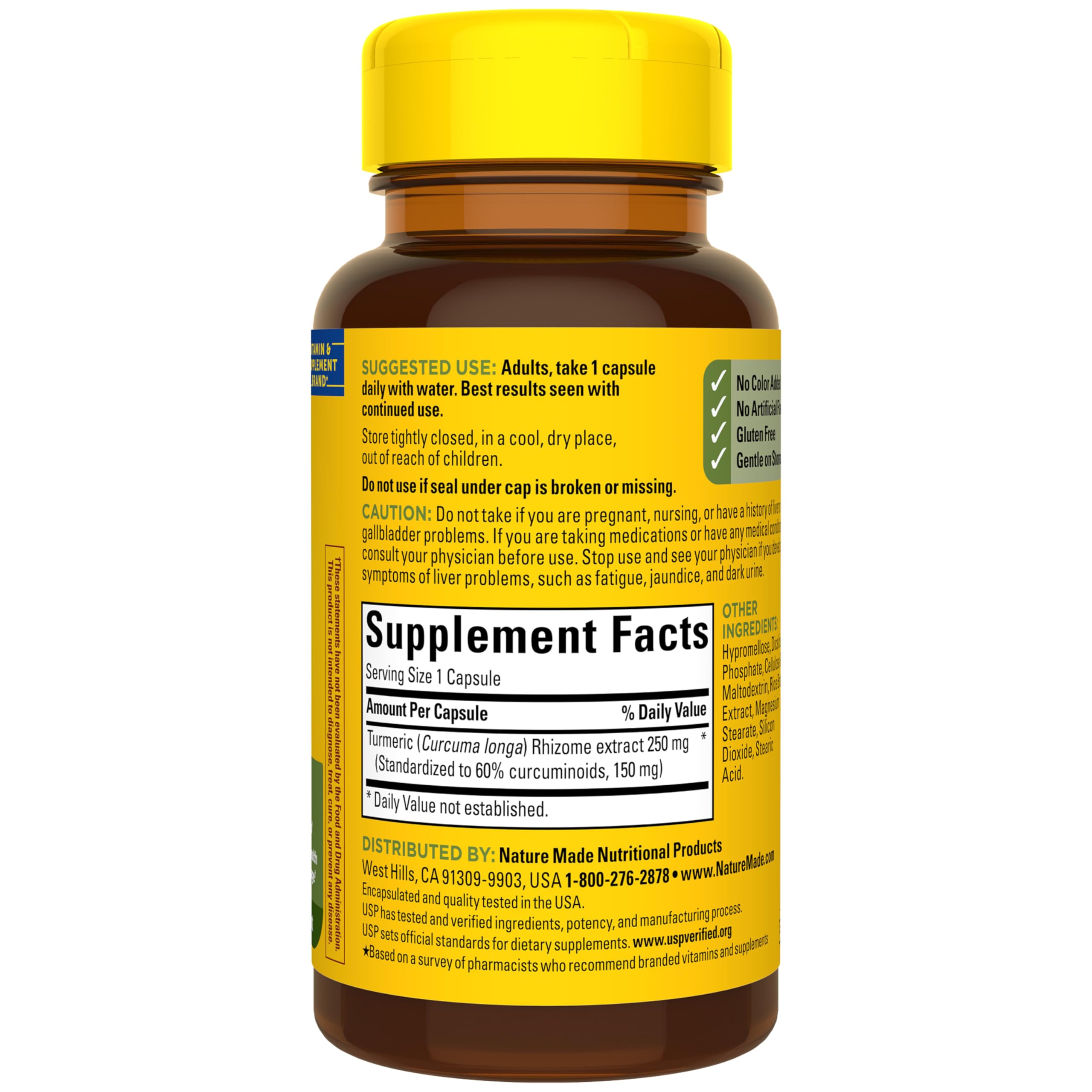 Nature Made High Absorption Turmeric Curcumin Capsules, Turmeric Supplement, Muscle and Joint Support Supplement, 30 Capsules, 30 Day Supply