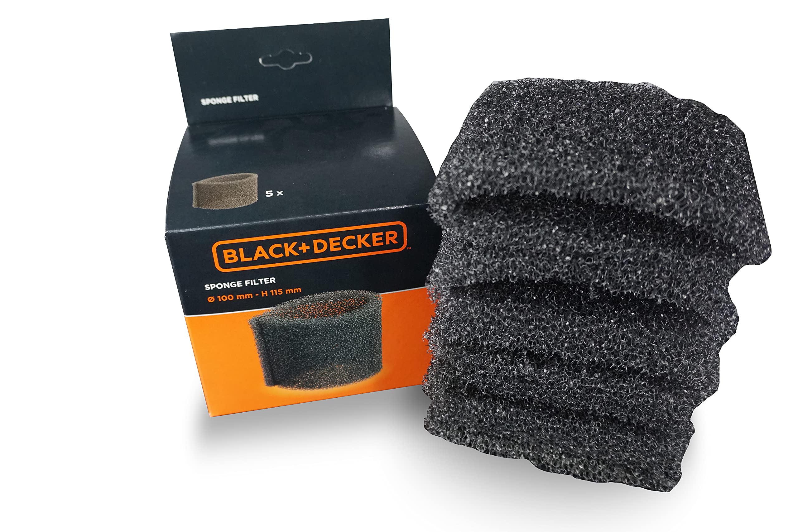 Black+Decker Filtri in Spugna per Aspiratori Solidi e Liquidi