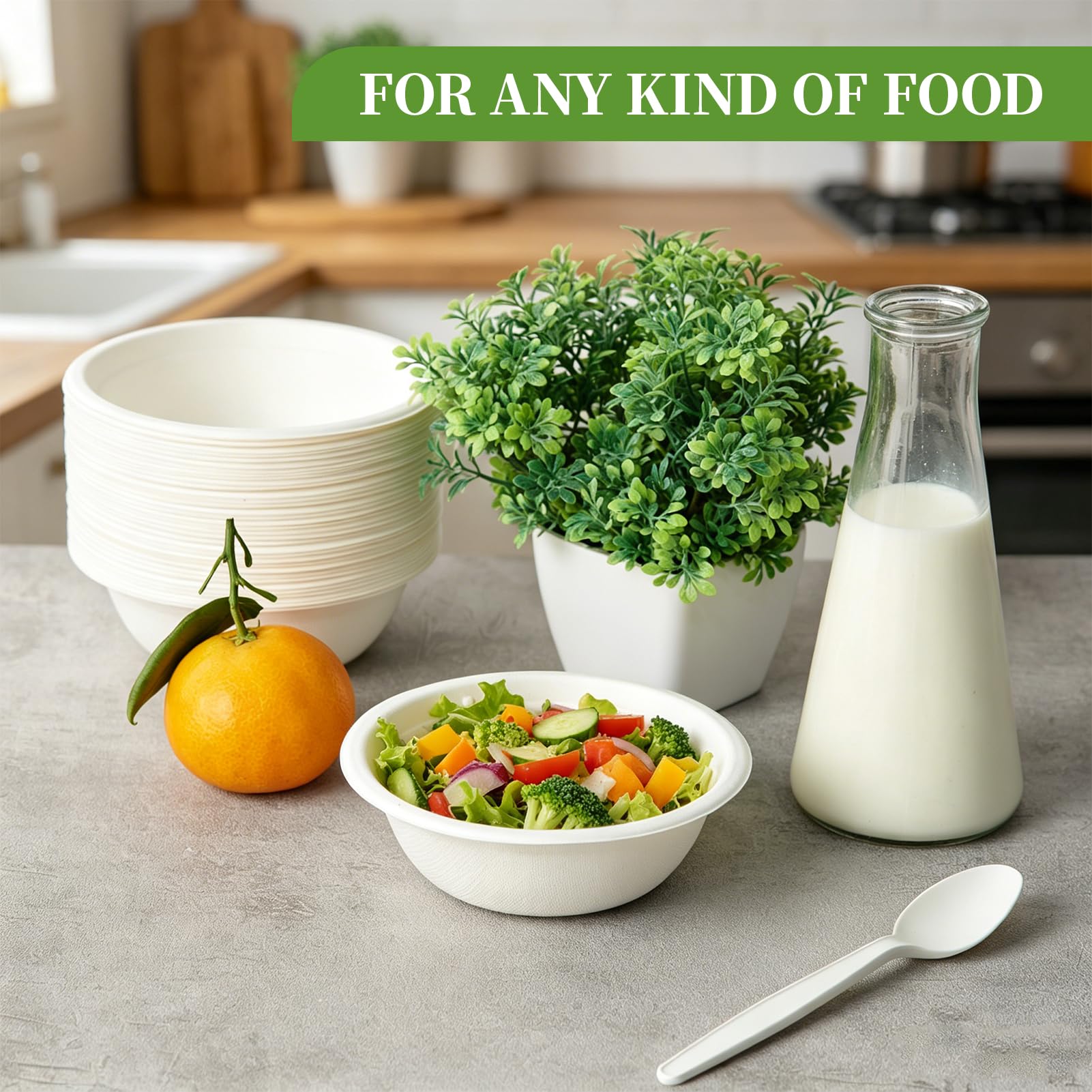 Compostable Paper Bowls - 12oz Pack of 145 -7