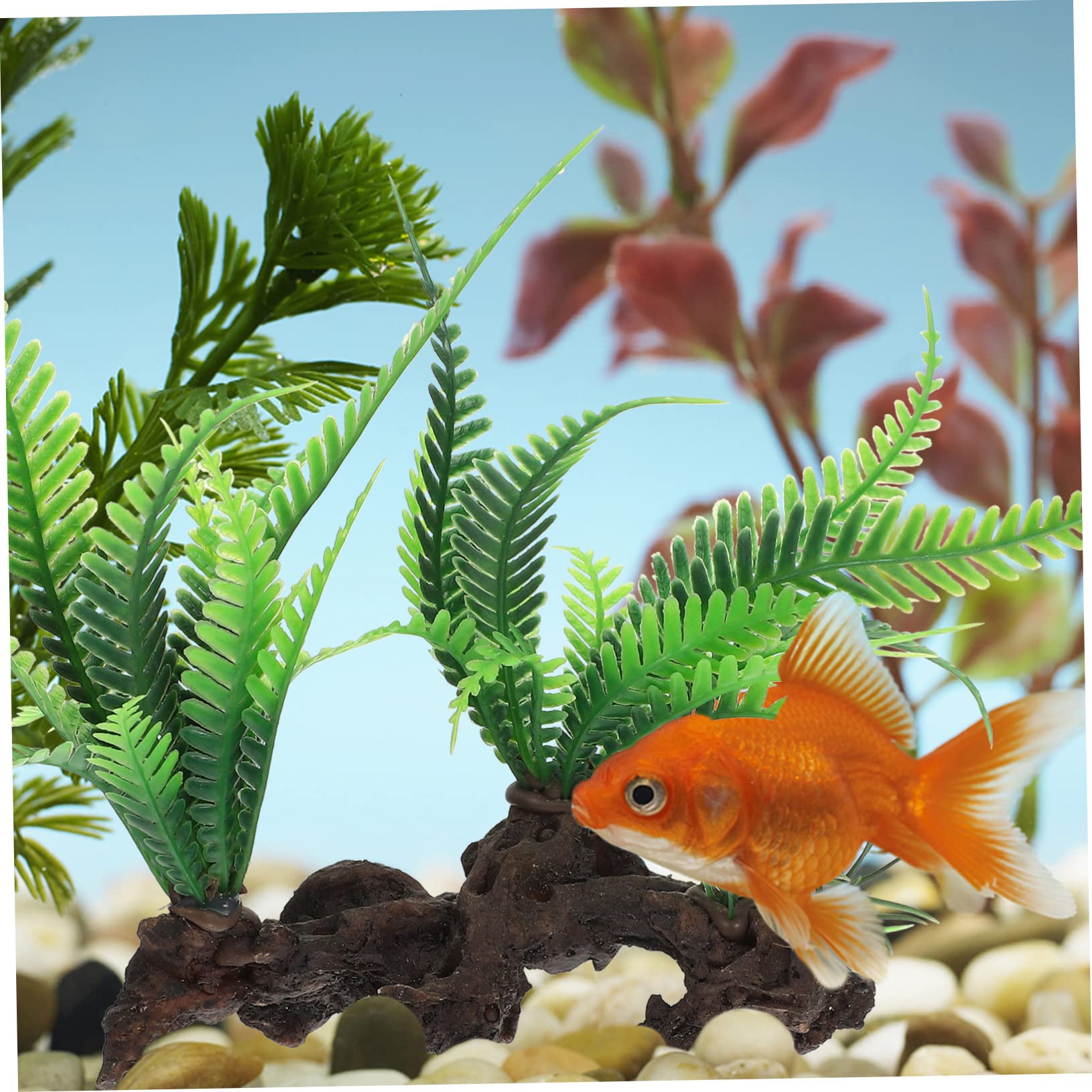Toddmomy 5piezas Planta Artificial para Acuario y Terrario Decoración Acuática Lifelike De Plástico Adorno para Pecera y Espacio De Mascotas Natural y Agradable para Peces y Reptiles