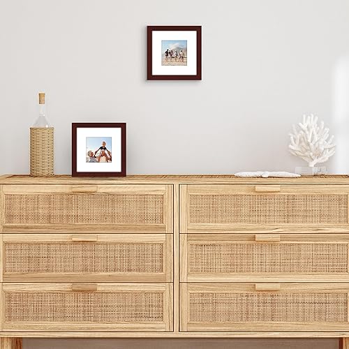 Vista 634 de Americanflat Portarretratos de 8 x 12 pulgadas con plexiglás pulido, juego de 2 portarretratos de 6 x 8 pulgadas con paspartú o para fotos de 8 x 12