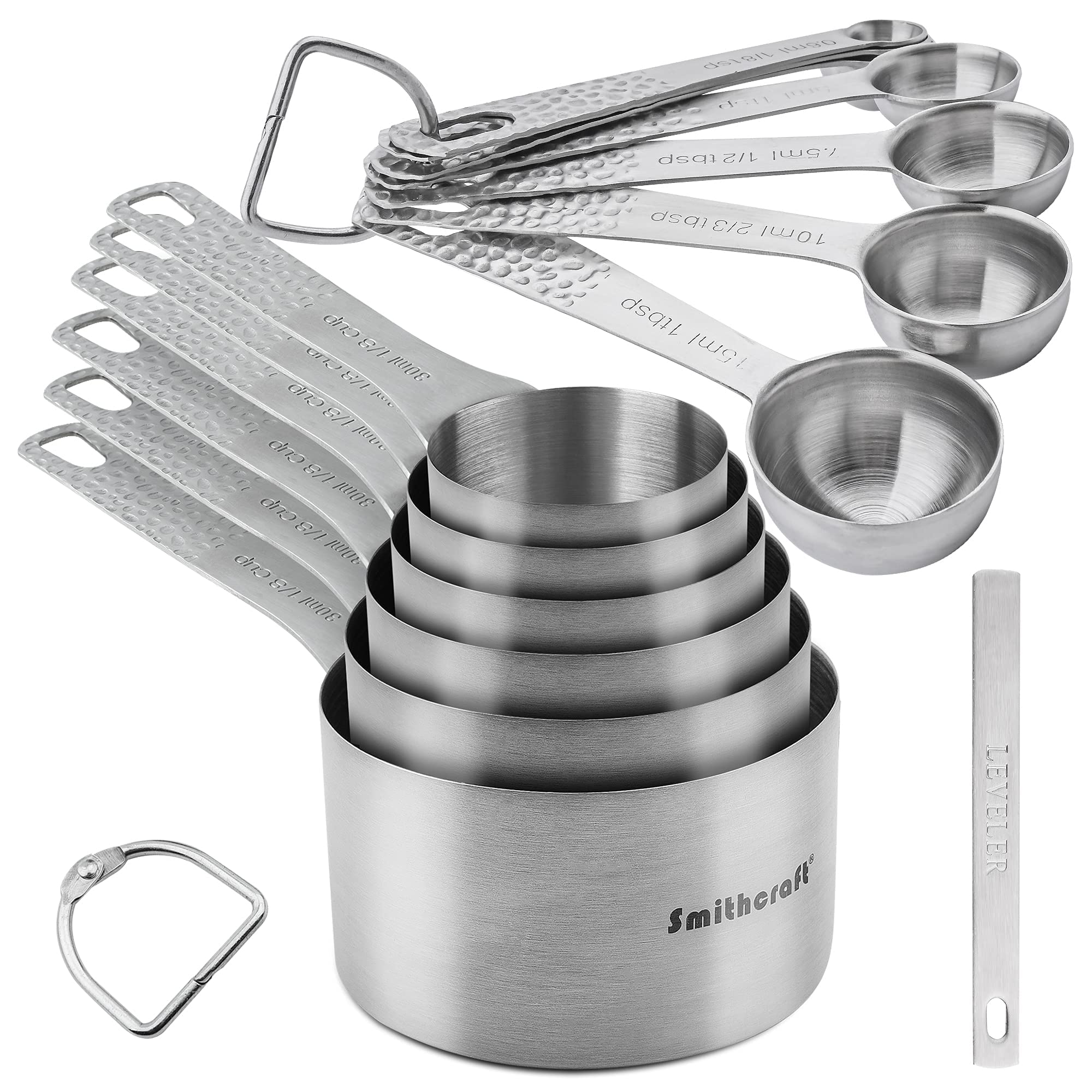 Smithcraft Messbecher & Löffel-Set – 15-teilig In Rosa, Gravierte Maße, BPA-frei, Ideal Zum Kochen & Backen