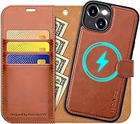 Vista 52 de OCASE Funda tipo cartera desmontable para iPhone 12 y iPhone 12 Pro con tarjetero [2 en 1] Funda de piel sintética con soporte de bloqueo RFID