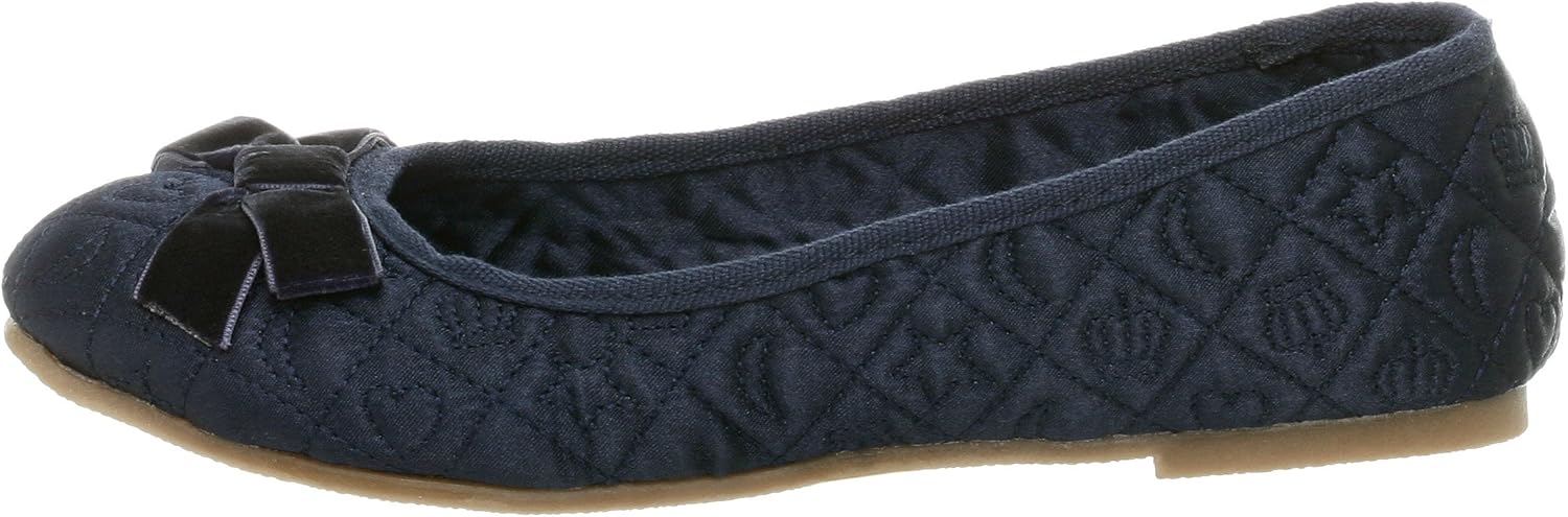 UNIONBAY リトルキッズ/ビッグキッズ Pleasure-g キルトバレエフラット, ネイビー, 3.5 Big Kid