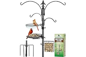 Gray Bunny Bird Feeder Pole with Stand
