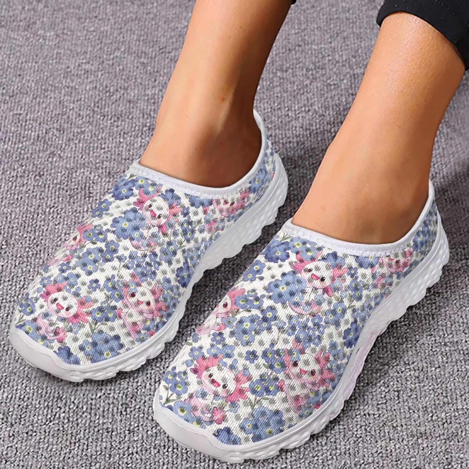KEIAHUAN Trendy Running Shoes for Women Sneakers, Casual Lightweight Training Shoes Non-Slip Athletic Tennis Shoes