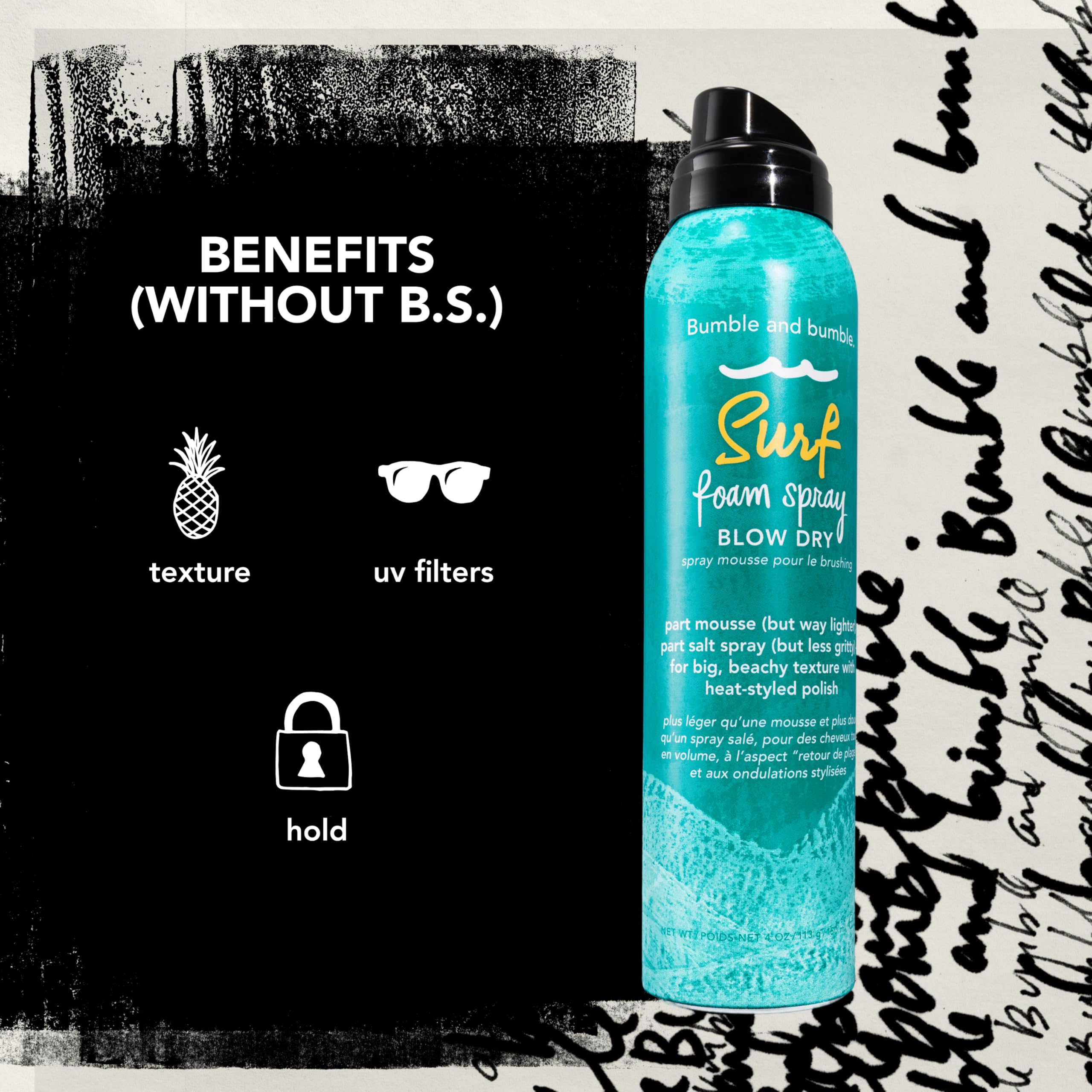 Bumble and bumble Surf Foam Spray Blow Dry Hair Mousse, 4 oz