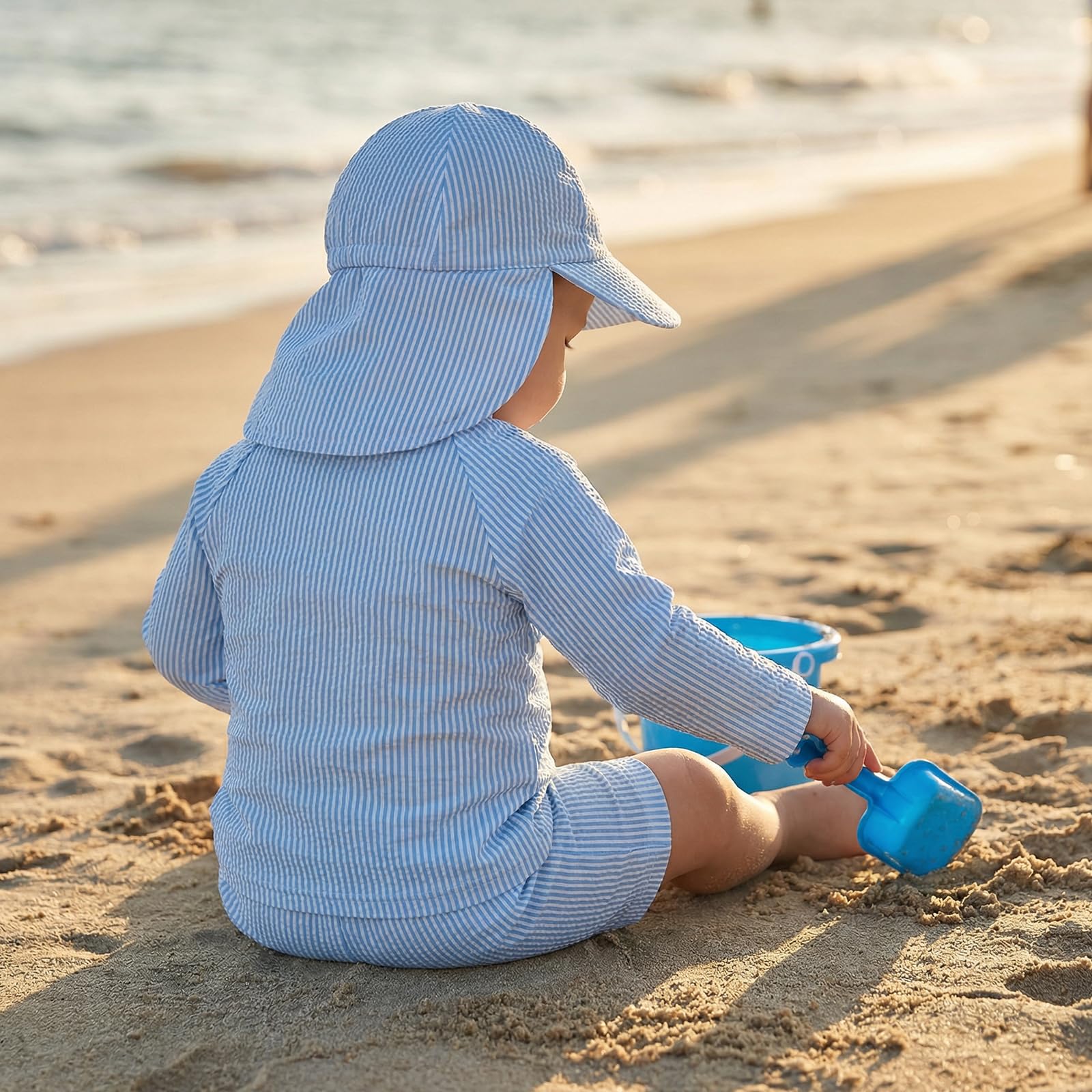 JiAmy Costume da bagno per bambini e bambine, protezione dai raggi UV, costume da bagno intero con cappello da sole